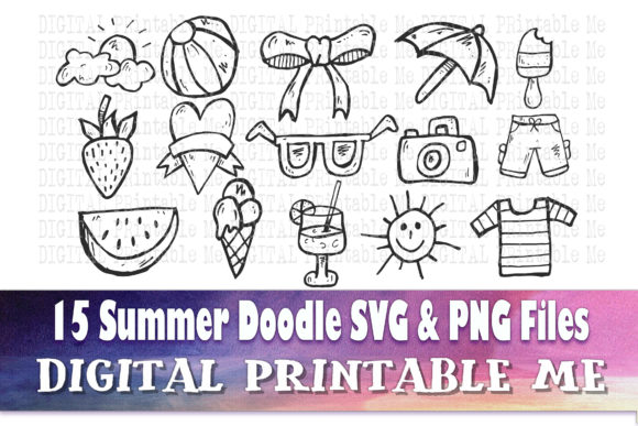 Summer Doodle Clip Art: Your Guide to Beach Drawing Design