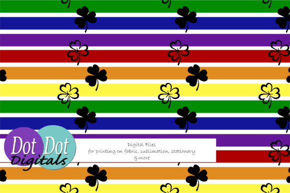 Unwrapping the Vibrant Energy of Rainbow Stripes W/Black Shamrocks 1